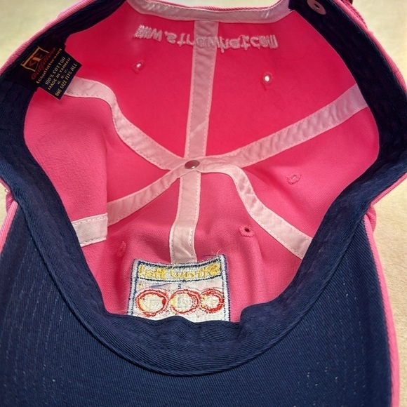 T Cout Outfitters Cotton Pink Navy Ball-cap Snap w/ Slide Adjustable Back OS - Picture 6 of 10